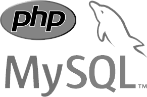 mysql php logo grey
